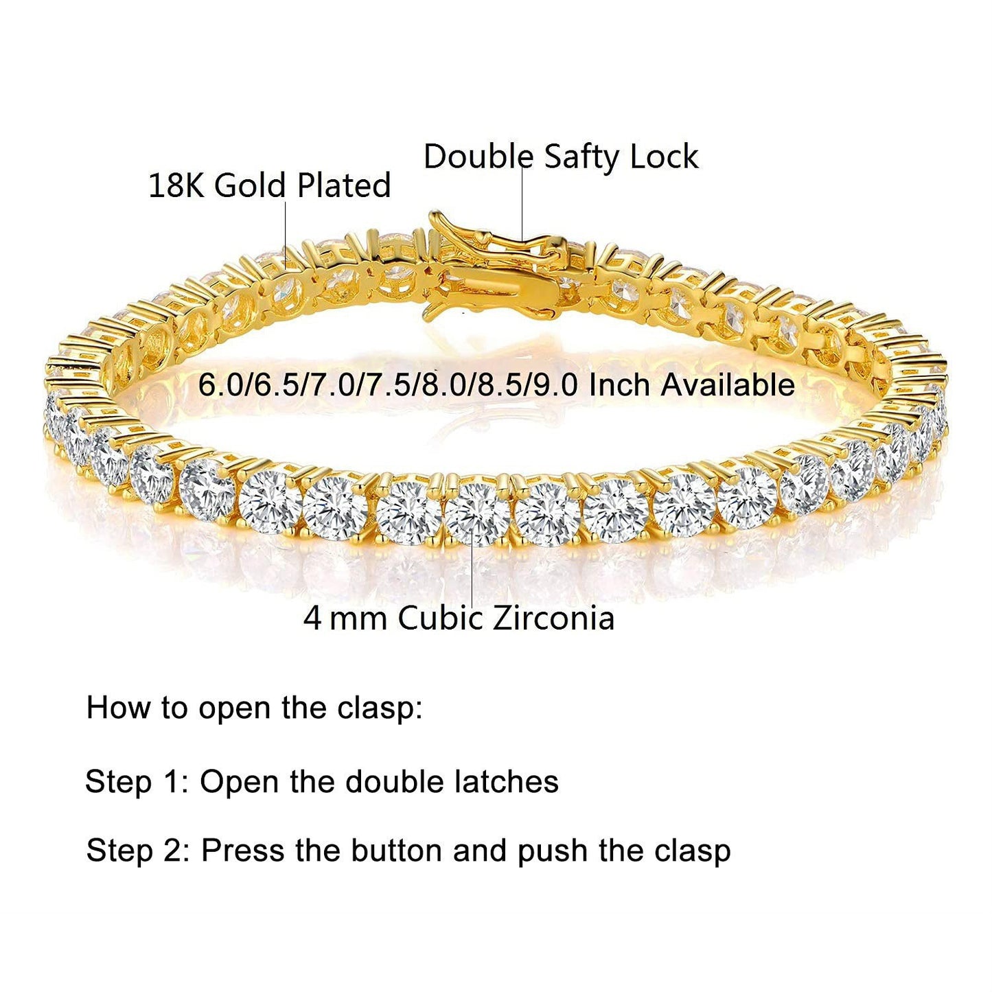 Round Cut Tennis Bracelet